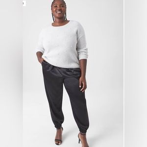 Lane Bryant Satin Joggers with pockets Women’s Size 16 Inseam 26